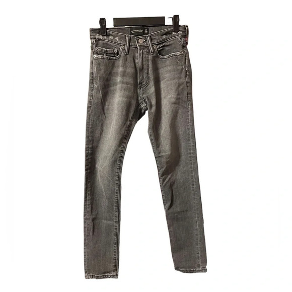 ABERCROMBIE & FITCH MENS GRAY SUPER SKINNY JEANS - Picture 1 of 3